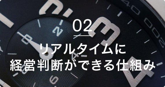 02 リアルタイムに経営判断ができる仕組み